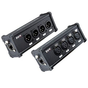 LyxPro 4-Channel XLR Ethercon Cable Extender, 2 Pack