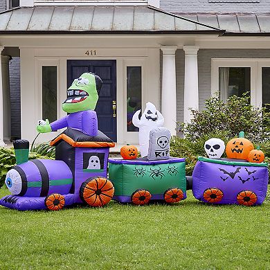 10 Foot Halloween Train Inflatable Yard Decor