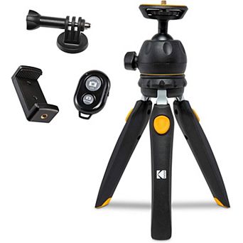 Kodak PhotoGear 11” Mini Adjustable Camera Tripod, Compact Tripod for Camera with Remote