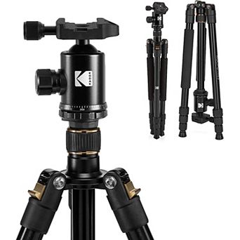 Kodak PhotoGear 63” Camera Tripod & Monopod, Tripod for Camera and Phone with Remote