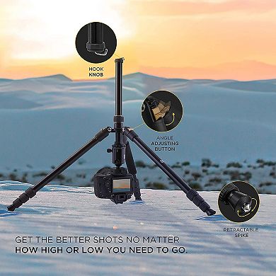 Kodak PhotoGear 63” Camera Tripod & Monopod, Tripod for Camera and Phone with Remote