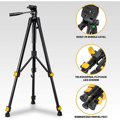 Kodak PhotoGear 62” Camera Tripod, Compact Tripod for Camera with Remote