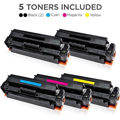 Logia 5-Pack Printer Toner Cartridges Compatible with HP LaserJet Printers