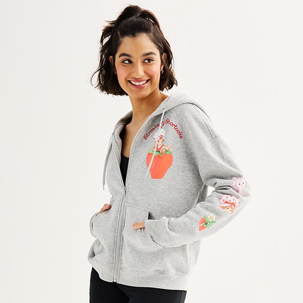 Juniors' Strawberry Shortcake Zip Up Hoodie