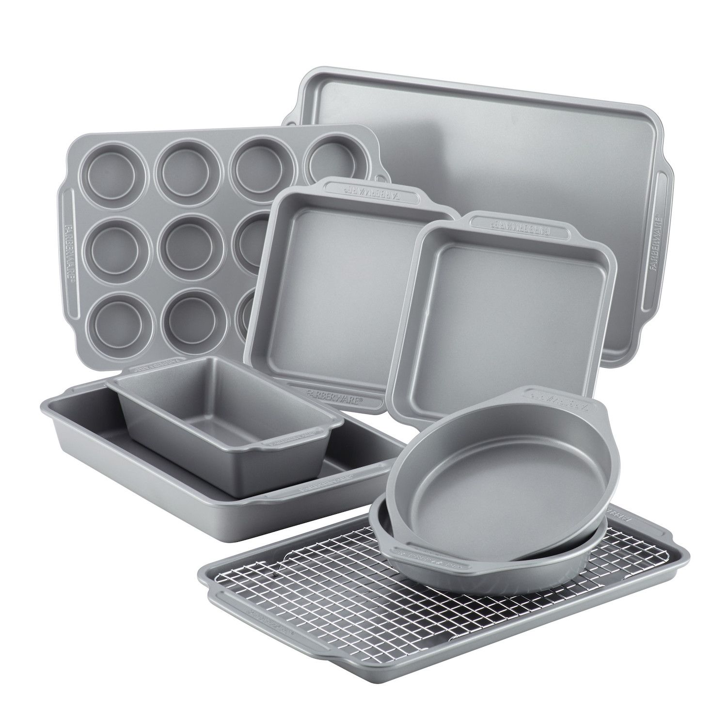 17-Piece Nonstick Bakeware Set with Silicone
