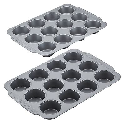 Farberware® Nonstick Bakeware Double Batch Muffin and Cupcake Pan 2-piece Set