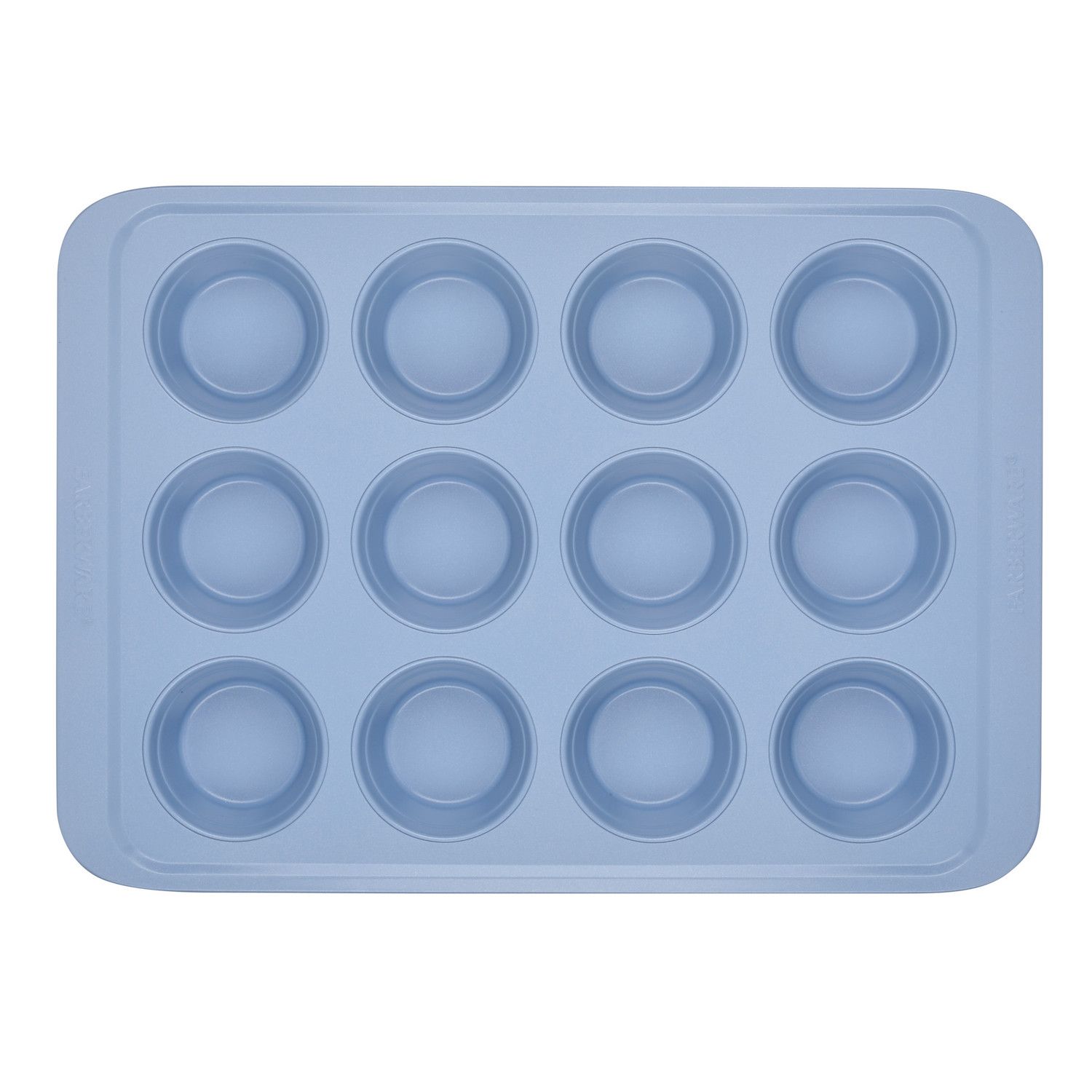Farberware Teglia Per Muffin E Cupcake Antiaderente – 12 Cavità, Resistente Fino A 232°C, Grigia - 3