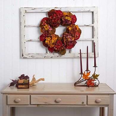 nearly natural 24" Fall Hydrangea Wreath