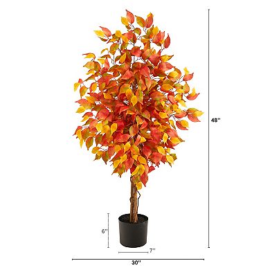 nearly natural 6ft. Artificial Autumn Maple Tree