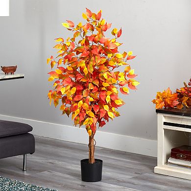 nearly natural 6ft. Artificial Autumn Maple Tree