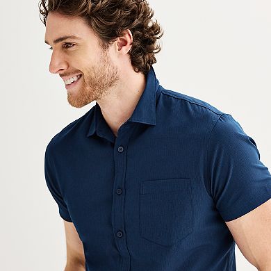 Men's FLX Slim Performance Untucked-Fit Button Down Shirt