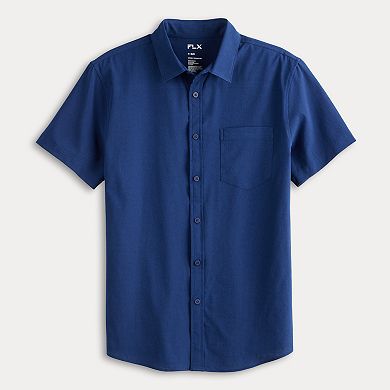 Men's FLX Slim Performance Untucked-Fit Button Down Shirt