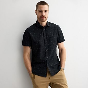 Men's FLX Tech Mesh Slim-Fit Short Sleeve Button-Down