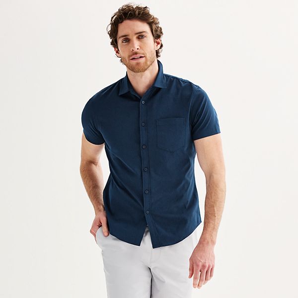 Men's FLX Slim Performance Untucked-Fit Button Down Shirt