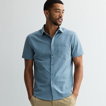 Men's FLX Tech Mesh Slim-Fit Short Sleeve Button-Down