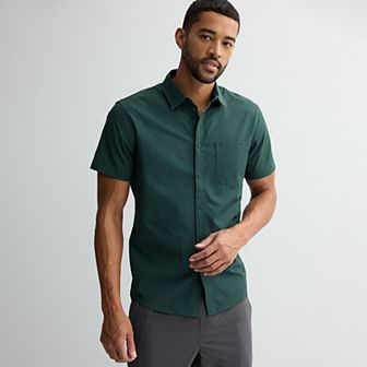 Men's FLX Slim Performance Untucked-Fit Button Down Shirt