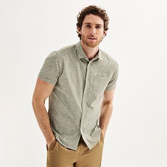 Men's FLX Slim Performance Untucked-Fit Button Down Shirt