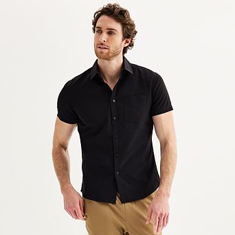 Men's FLX Slim Performance Untucked-Fit Button Down Shirt