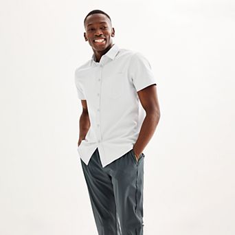 Men's FLX Slim Performance Untucked-Fit Button Down Shirt