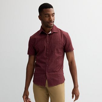 Men's FLX Slim Performance Untucked-Fit Button Down Shirt