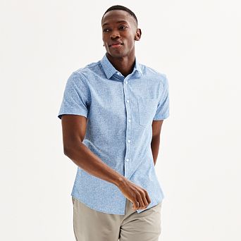 Men's FLX Slim Performance Untucked-Fit Button Down Shirt