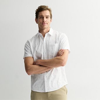 Men's FLX Tech Mesh Slim-Fit Short Sleeve Button-Down