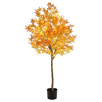 nearly natural 6ft. Autumn Fiddle Leaf Artificial Tree