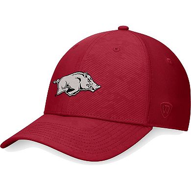 Men's Top of the World Cardinal Arkansas Razorbacks Deluxe Flex Hat