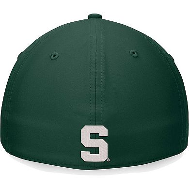 Men's Top of the World Green Michigan State Spartans Deluxe Flex Hat