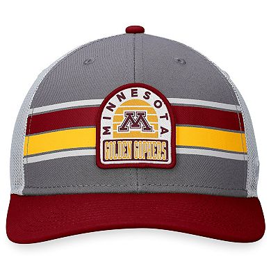 Men's Top of the World Gray/Maroon Minnesota Golden Gophers Aurora Trucker Adjustable Hat