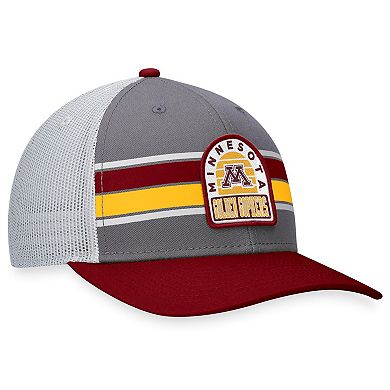 Men's Top of the World Gray/Maroon Minnesota Golden Gophers Aurora Trucker Adjustable Hat