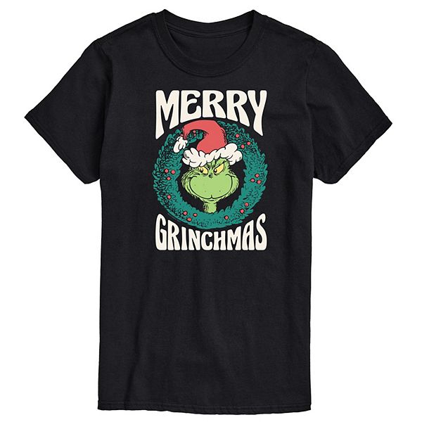 Big & Tall Dr. Seuss The Grinch Merry Grinchmas Graphic Tee