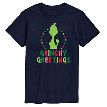 Big & Tall Dr. Seuss The Grinch Grinchy Greetings Graphic Tee