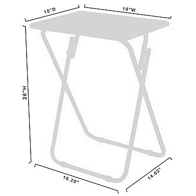 eHemco Folding TV Tray Tables for Eating, 2 Piece Set