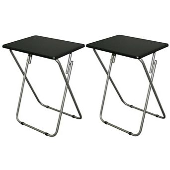 eHemco Folding TV Tray Tables for Eating, 2 pc Set