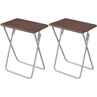 eHemco Folding TV Tray Tables for Eating, 2 pc Set