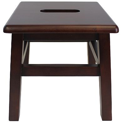 eHemco Solid Hardwood Wooden Step Stool with 200 lb. Load Capacity for Adults and Kids, 12.25 Inches