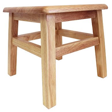 eHemco Solid Hardwood Wooden Step Stool for Adults and Kids with 200 lb. Load Capacity, Set of 2