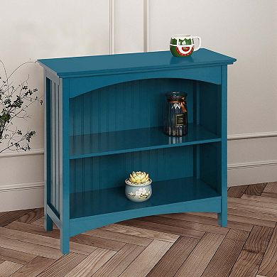 eHemco 2 Tier Bookcase with 2 Arched Supports, 29 Inches Height