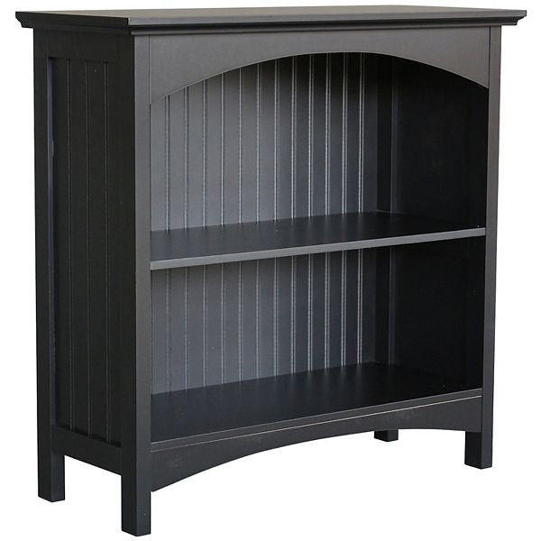 Ehemco 2 Tier Bookcase With 2 Arched Supports - Black