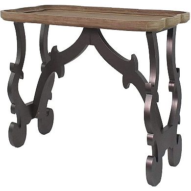 eHemco Ancient Style Coffee Table Sofa Table Side Table with Tray Top