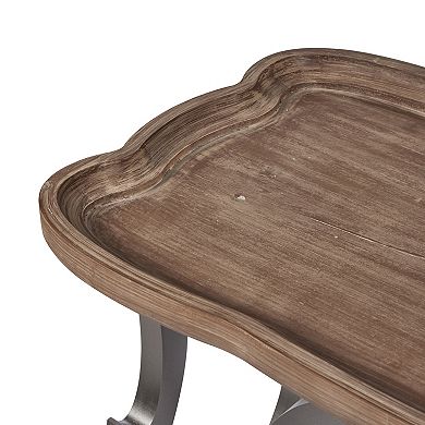 eHemco Ancient Style Coffee Table Sofa Table Side Table with Tray Top