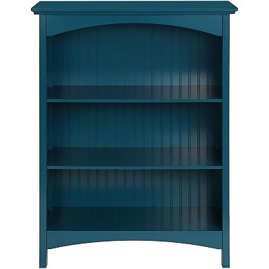 eHemco 3 Tier Bookcase with 2 Arched Supports, 40 Inches Height