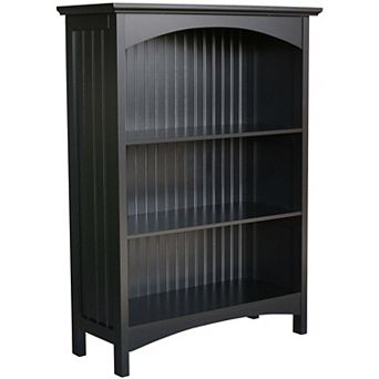 Ehemco 3 tier Bookcase With 2 Arched Supports