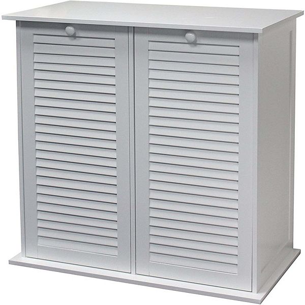 eHemco Dual Basket Tilt Out Laundry Clothes Sorter with 2 Removable