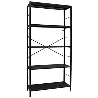 eHemco 5 tier Modern Rustic Bookcase, 64 in Height