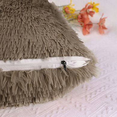 2Pcs Soft Modern Plush Throw Home Decor Throw Pillowcases 18" x 18"