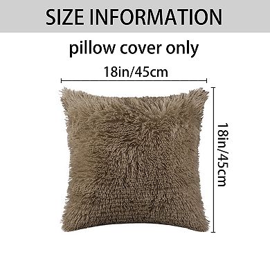 2Pcs Soft Modern Plush Throw Home Decor Throw Pillowcases 18" x 18"