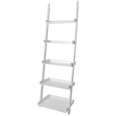 eHemco 5 Tier Leaning Ladder Wall Book Shelf, 69 Inches Height