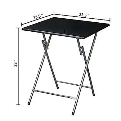 eHemco Extra Large Metal Folding TV Tray Table for Eating